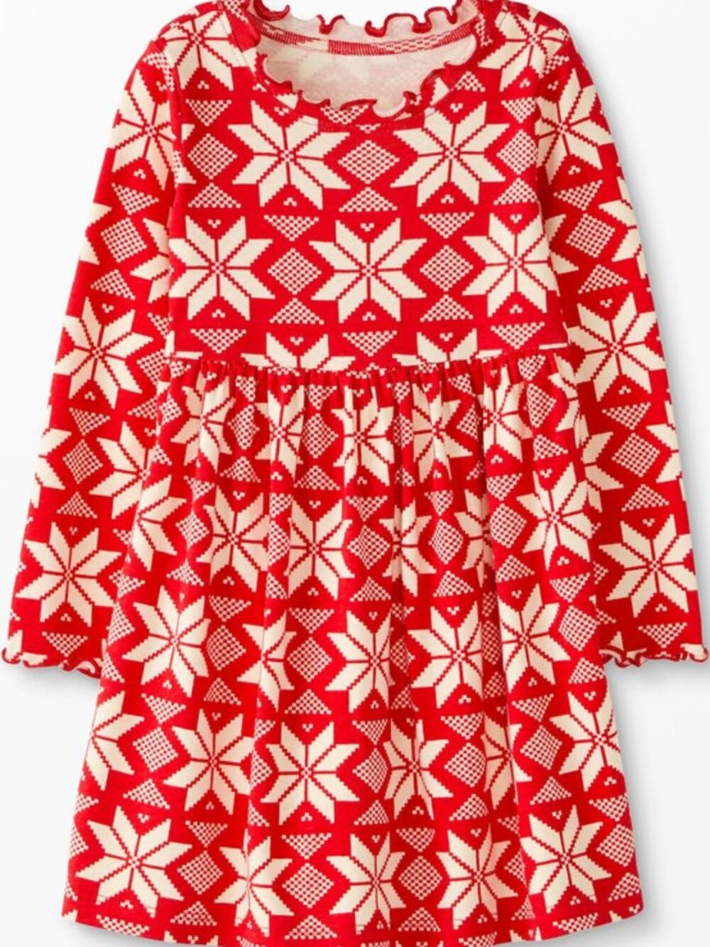 Hanna Andersson: Girl's Winter Snowflake Long Sleeve Dress Size 4T NEW